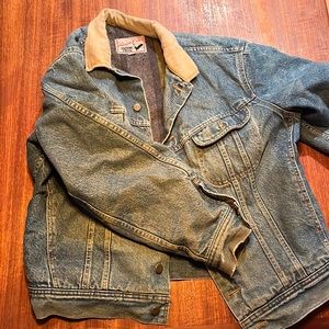 Vintage lined denim bomber